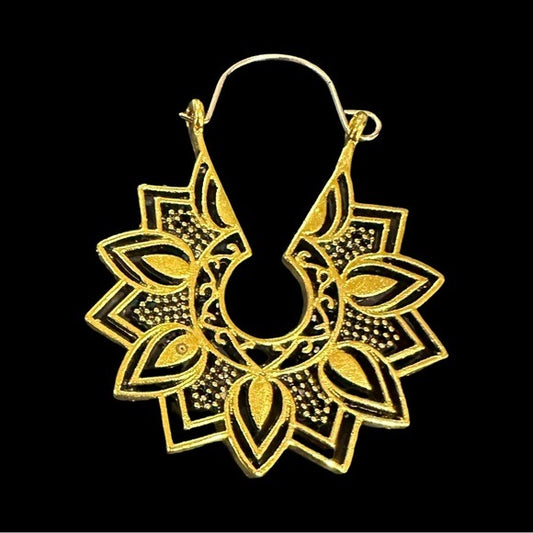 Mandala Hoop Earrings