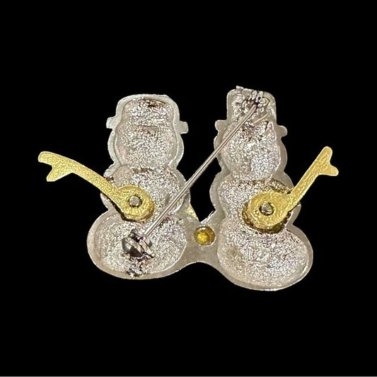 Liz Claiborne Snowman Brooch