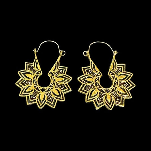 Mandala Hoop Earrings